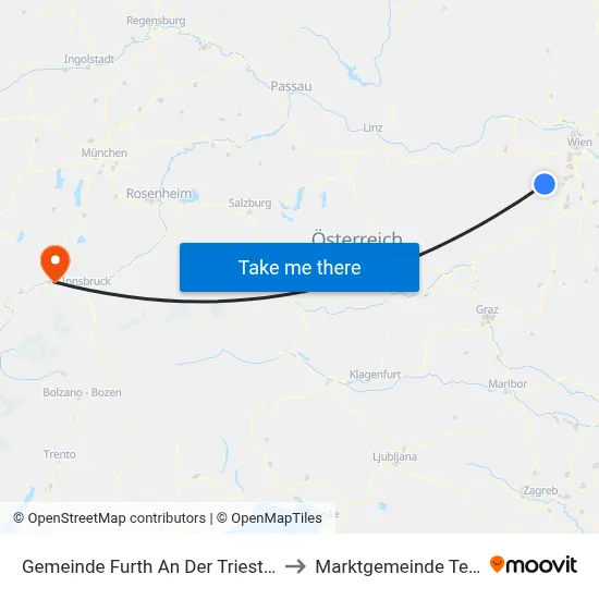 Gemeinde Furth An Der Triesting to Marktgemeinde Telfs map