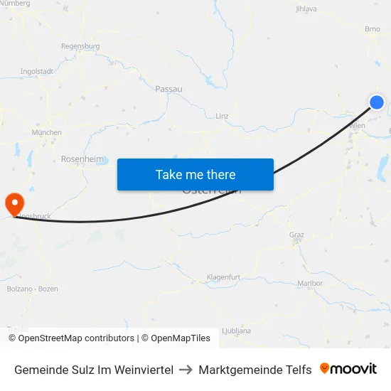 Gemeinde Sulz Im Weinviertel to Marktgemeinde Telfs map