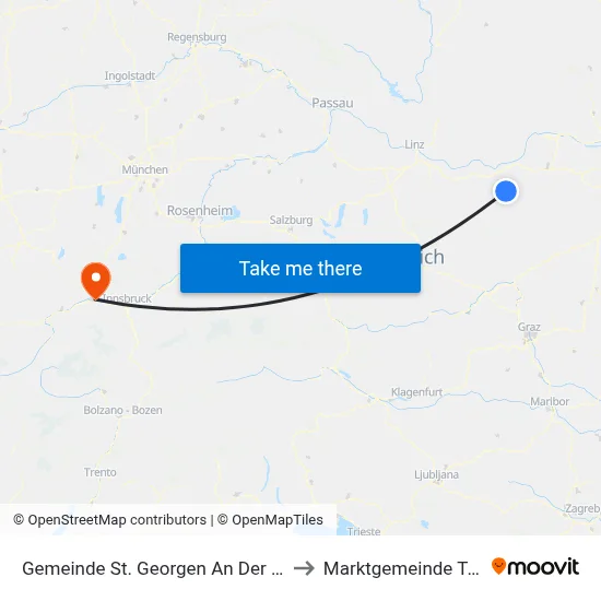 Gemeinde St. Georgen An Der Leys to Marktgemeinde Telfs map