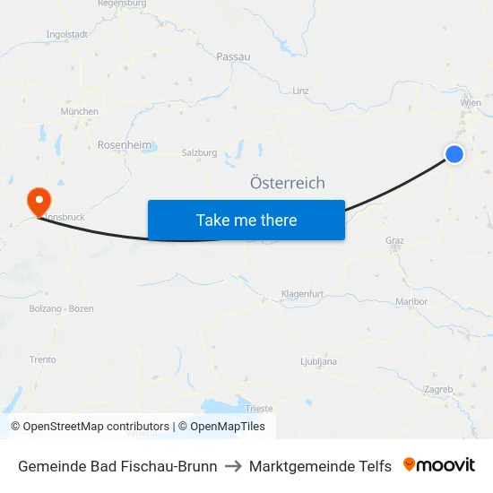 Gemeinde Bad Fischau-Brunn to Marktgemeinde Telfs map