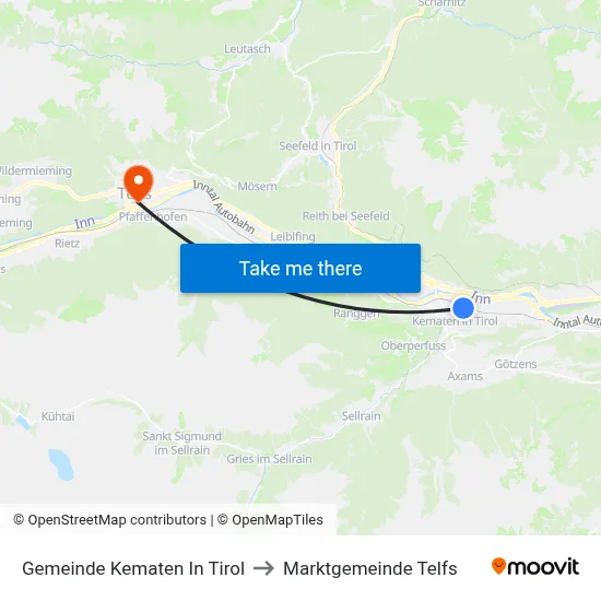 Gemeinde Kematen In Tirol to Marktgemeinde Telfs map