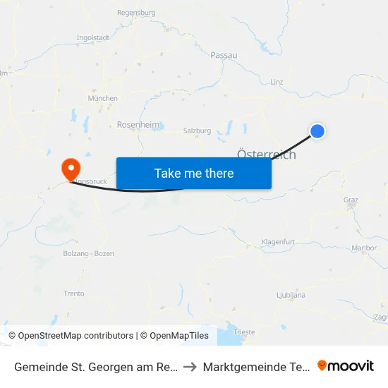 Gemeinde St. Georgen am Reith to Marktgemeinde Telfs map