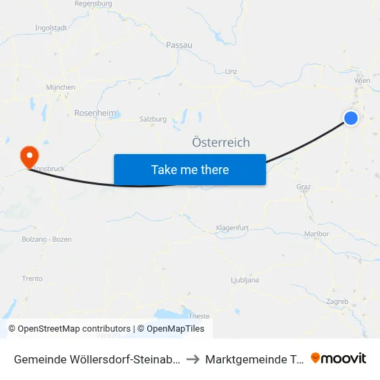 Gemeinde Wöllersdorf-Steinabrückl to Marktgemeinde Telfs map