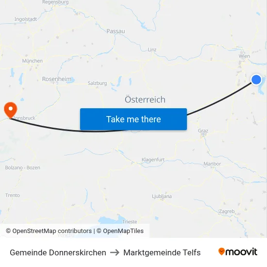 Gemeinde Donnerskirchen to Marktgemeinde Telfs map