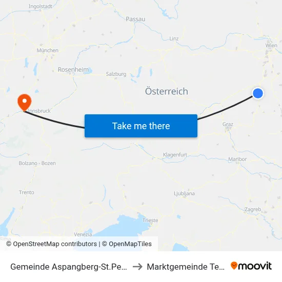 Gemeinde Aspangberg-St.Peter to Marktgemeinde Telfs map