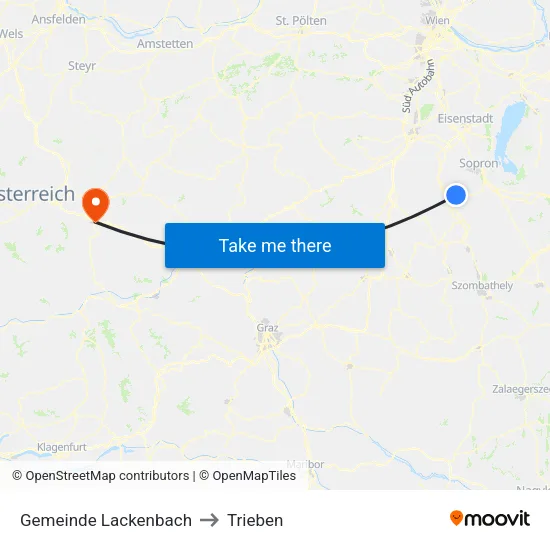 Gemeinde Lackenbach to Trieben map