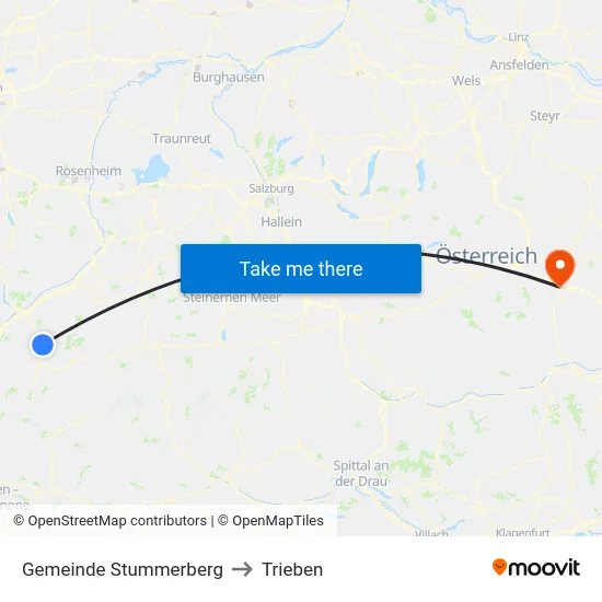 Gemeinde Stummerberg to Trieben map