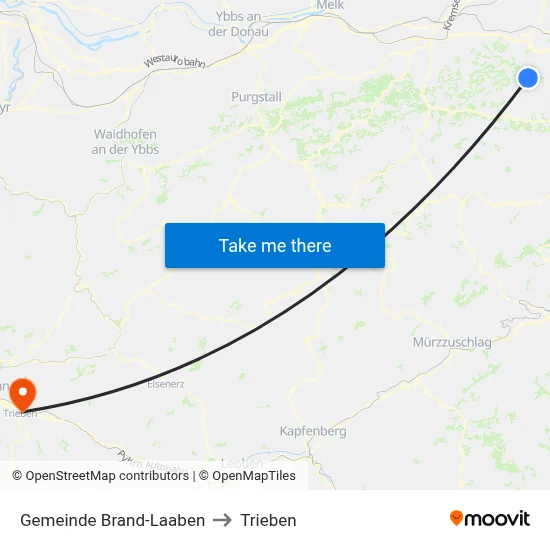 Gemeinde Brand-Laaben to Trieben map