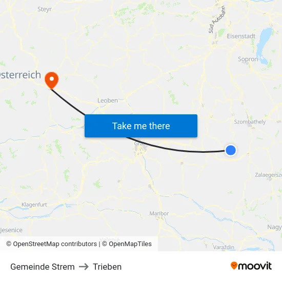 Gemeinde Strem to Trieben map
