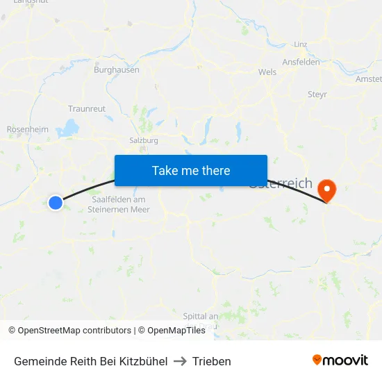 Gemeinde Reith Bei Kitzbühel to Trieben map