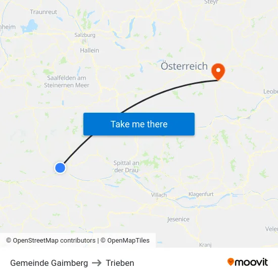 Gemeinde Gaimberg to Trieben map