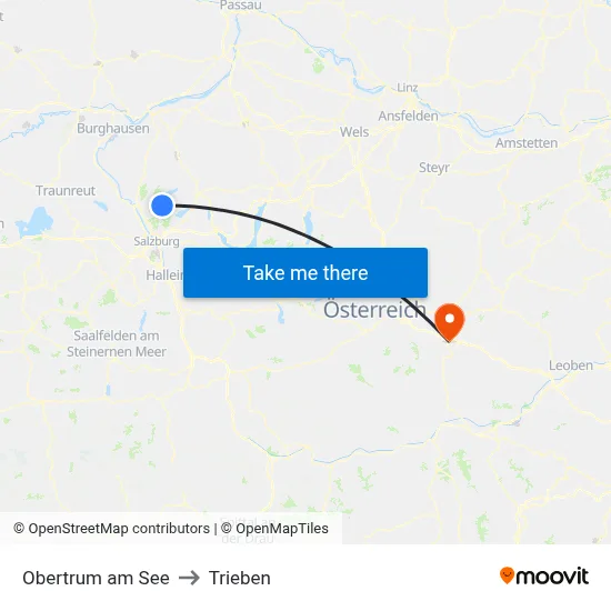 Obertrum am See to Trieben map