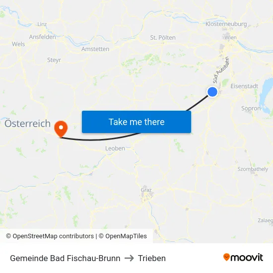 Gemeinde Bad Fischau-Brunn to Trieben map