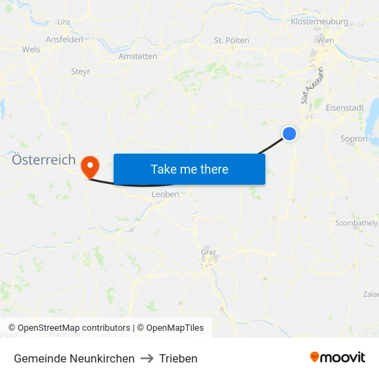 Gemeinde Neunkirchen to Trieben map