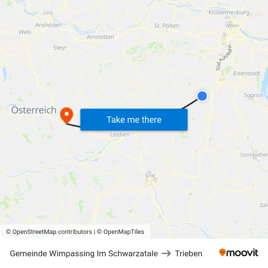 Gemeinde Wimpassing Im Schwarzatale to Trieben map