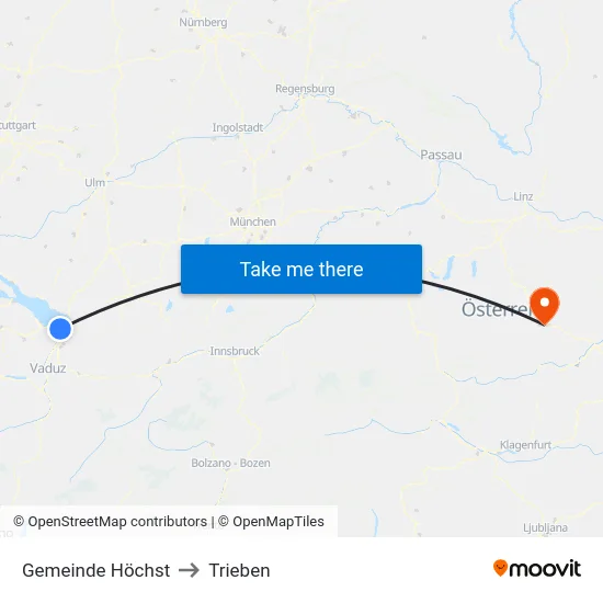 Gemeinde Höchst to Trieben map