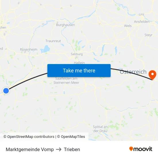 Marktgemeinde Vomp to Trieben map