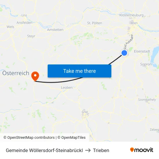 Gemeinde Wöllersdorf-Steinabrückl to Trieben map