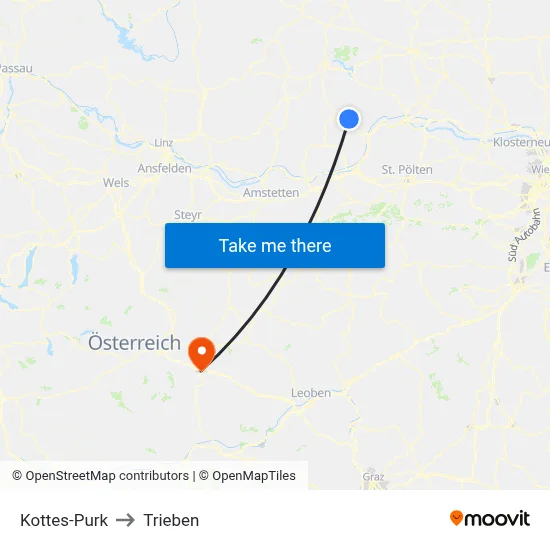 Kottes-Purk to Trieben map