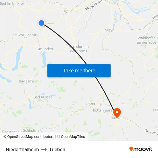 Niederthalheim to Trieben map