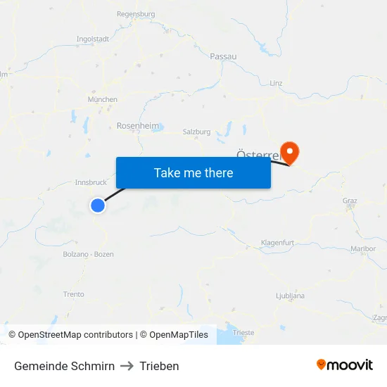 Gemeinde Schmirn to Trieben map
