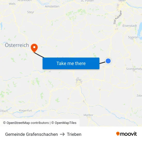 Gemeinde Grafenschachen to Trieben map