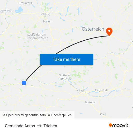 Gemeinde Anras to Trieben map