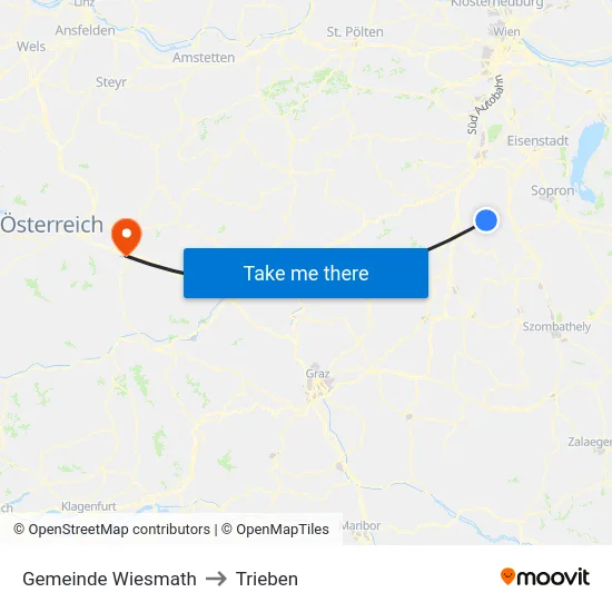 Gemeinde Wiesmath to Trieben map