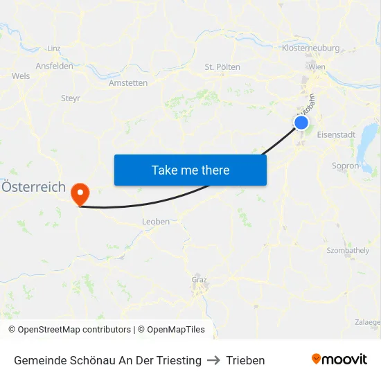 Gemeinde Schönau An Der Triesting to Trieben map