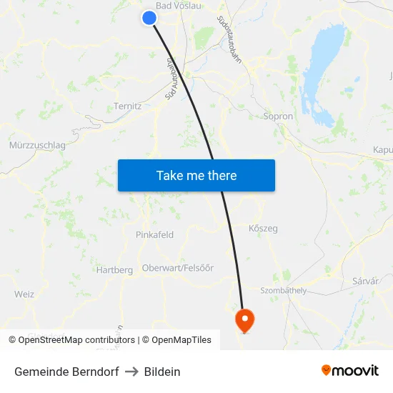 Gemeinde Berndorf to Bildein map