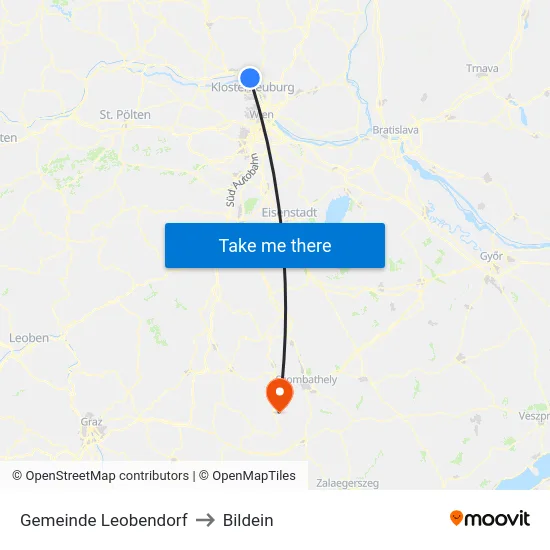 Gemeinde Leobendorf to Bildein map