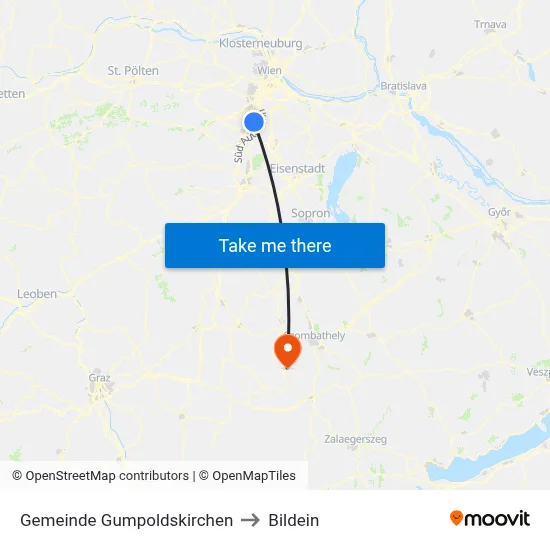 Gemeinde Gumpoldskirchen to Bildein map