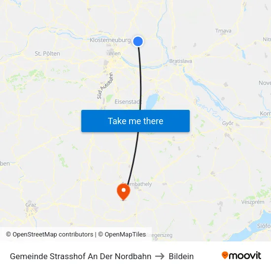Gemeinde Strasshof An Der Nordbahn to Bildein map