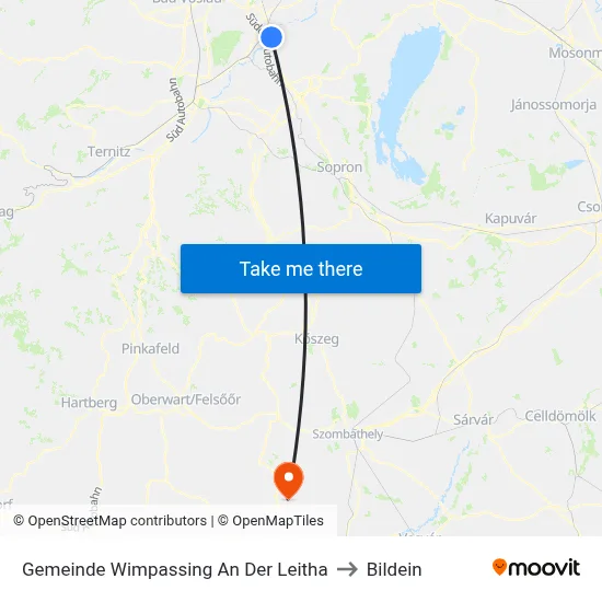 Gemeinde Wimpassing An Der Leitha to Bildein map