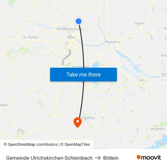 Gemeinde Ulrichskirchen-Schleinbach to Bildein map