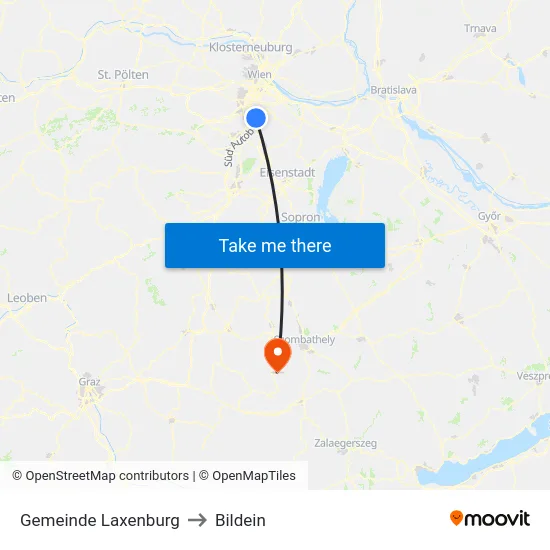 Gemeinde Laxenburg to Bildein map