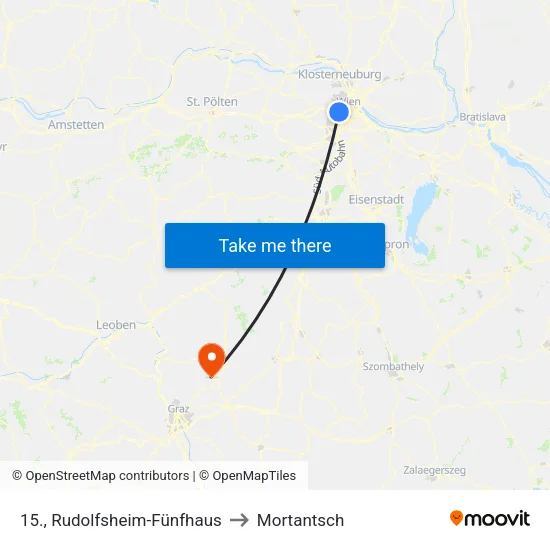 15., Rudolfsheim-Fünfhaus to Mortantsch map