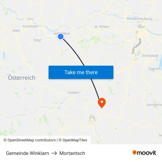 Gemeinde Winklarn to Mortantsch map