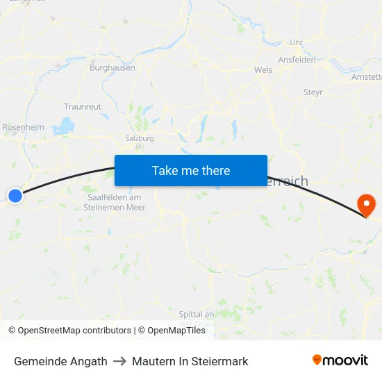 Gemeinde Angath to Mautern In Steiermark map