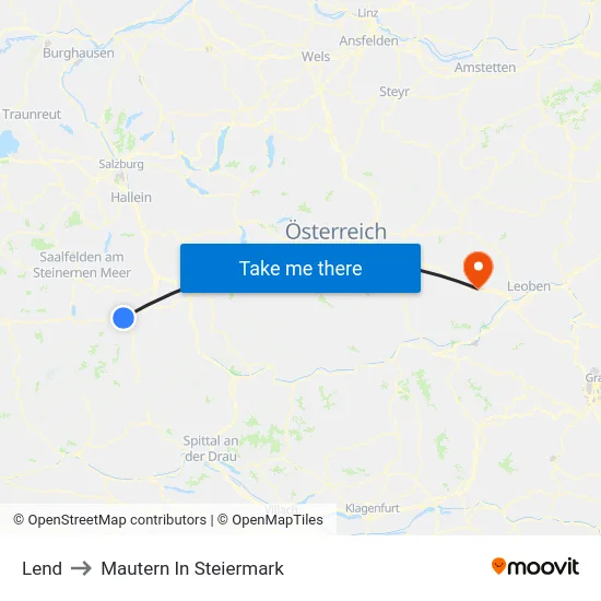 Lend to Mautern In Steiermark map