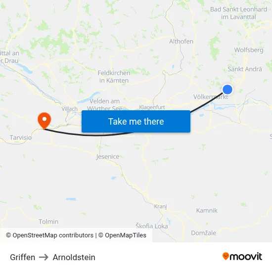 Griffen to Arnoldstein map