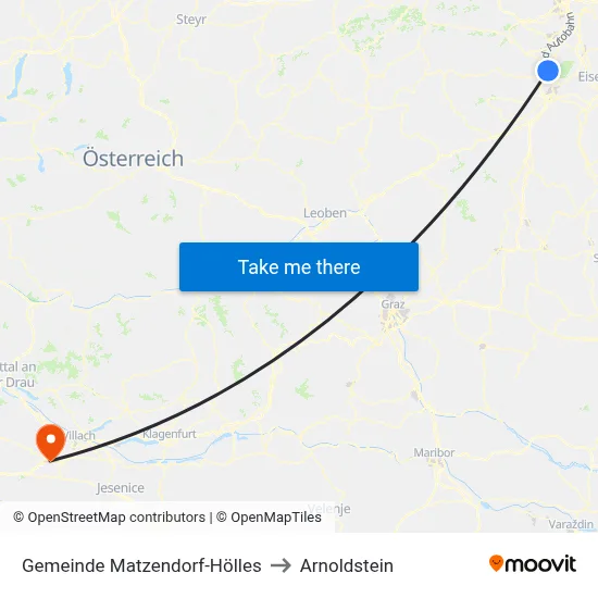 Gemeinde Matzendorf-Hölles to Arnoldstein map
