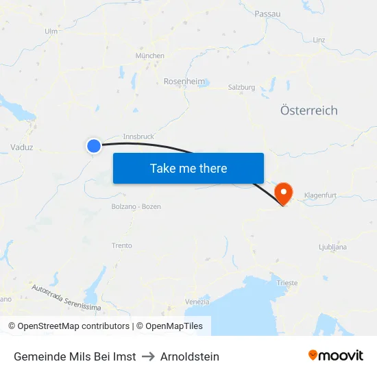 Gemeinde Mils Bei Imst to Arnoldstein map