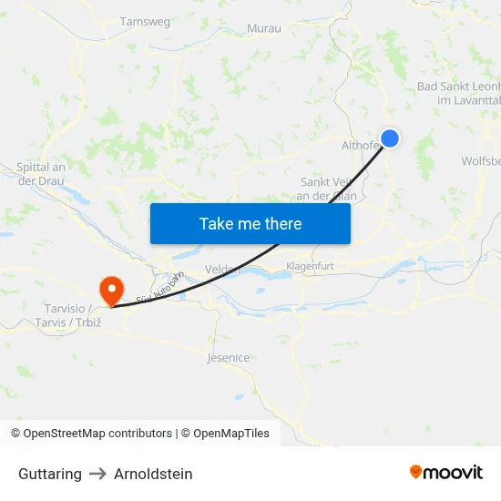 Guttaring to Arnoldstein map