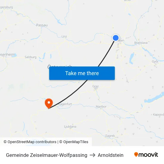 Gemeinde Zeiselmauer-Wolfpassing to Arnoldstein map