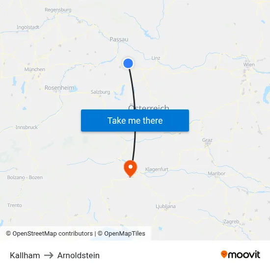 Kallham to Arnoldstein map