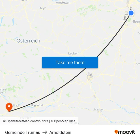 Gemeinde Trumau to Arnoldstein map