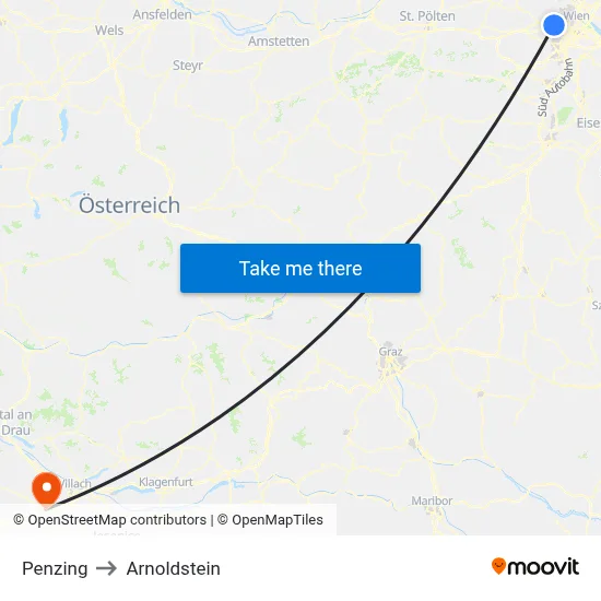Penzing to Arnoldstein map