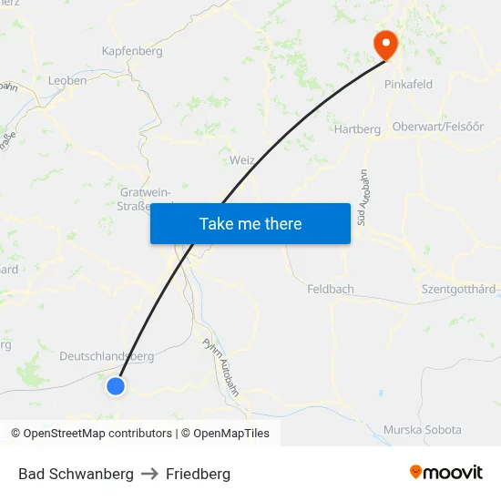 Bad Schwanberg to Friedberg map
