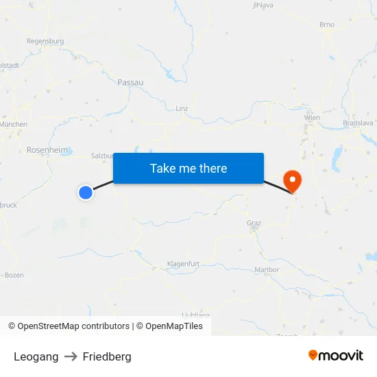 Leogang to Friedberg map